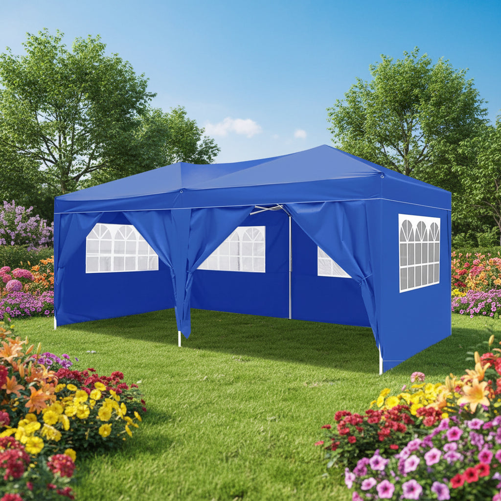 Gazebo Pliable Ombrily assemblé avec parois